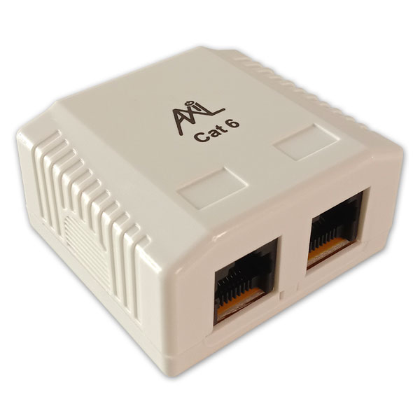 Axil CAT6 Wall Box with Dual Port