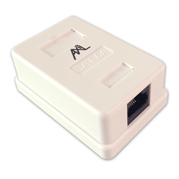 Axil CAT6A Wall Box with Single Port